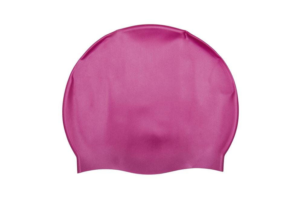 Pink silikonebadehætte: Komfortabel, latexfri, unisex