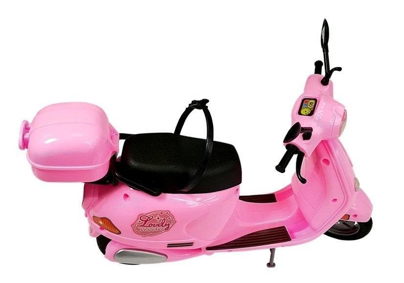 Pink scooter dukkesæt med hjelm og tilbehør