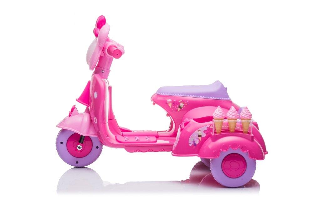 Pink Trehjulet cykel JT5258 med Ice Cream Shop Scooter - 8,7 kg