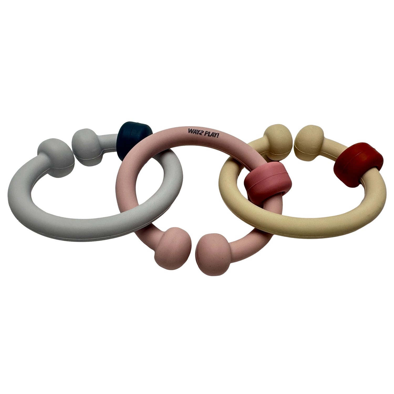 Silikonbitringar, Kopplingsbara Babyleksaker, 3-pack