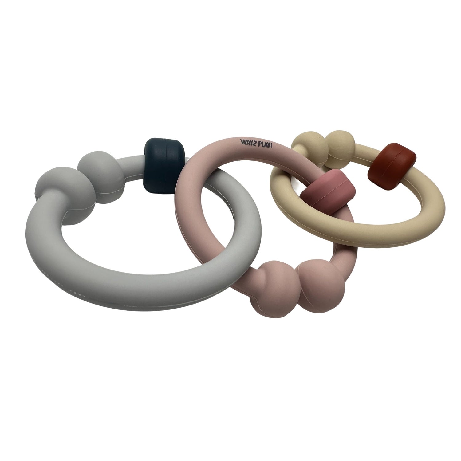Silikonbitringar, Kopplingsbara Babyleksaker, 3-pack