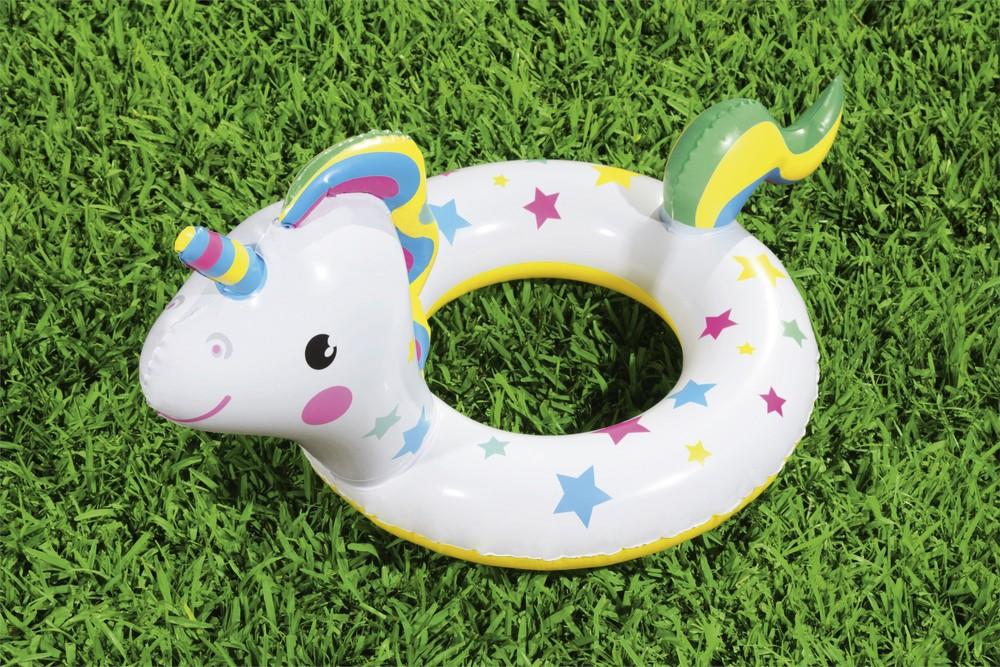 Unicorn Simring 79x58cm för barn 3-6, slitstark PVC