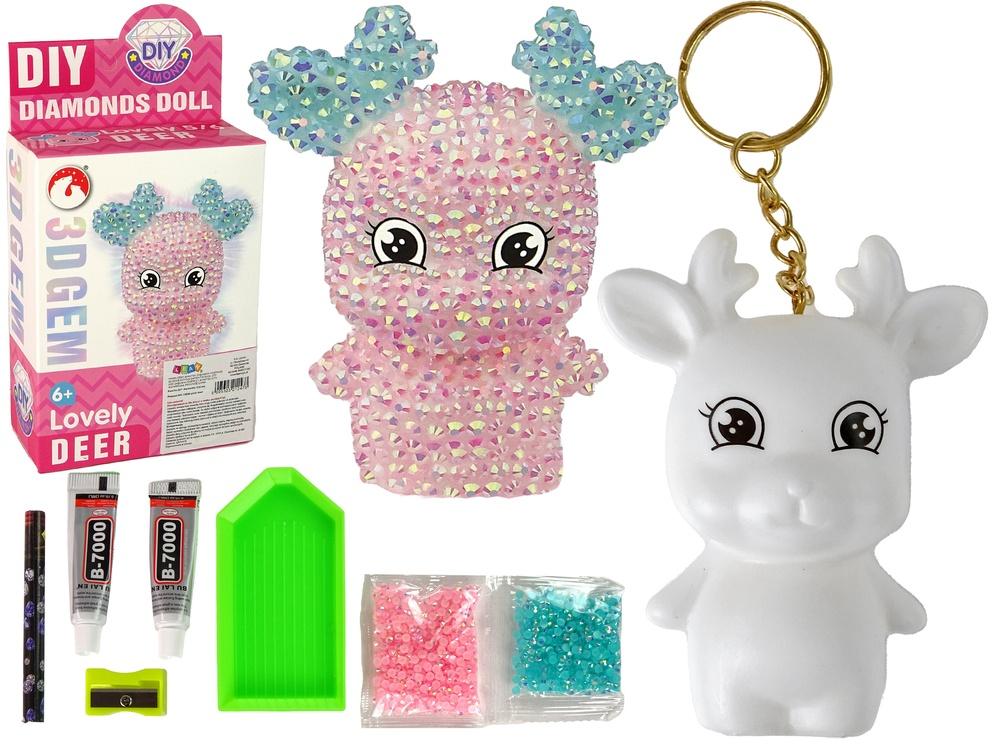 Skab dit eget Pink Pure 3D Crystal Keyring Kit