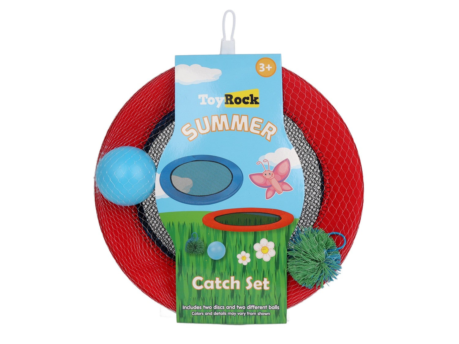 Sommarfångstset för barn, 30 cm skivor, 2 bollar ingår