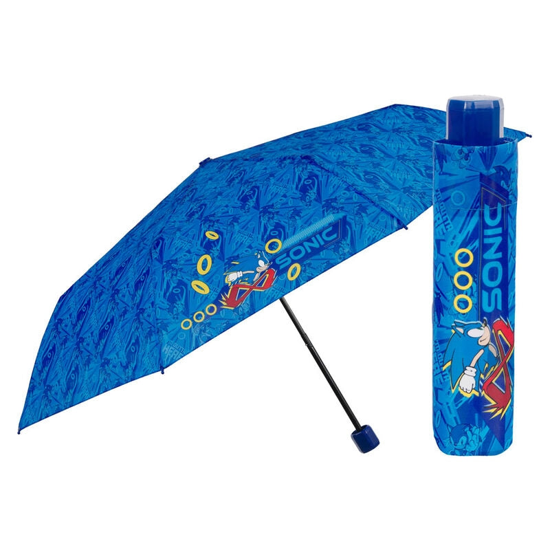 Sonic the Hedgehog 50 cm manuellt hopfällbart paraply