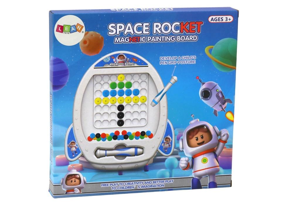 Space Rocket Magnetic Board: 7 mønstre og pen til leg