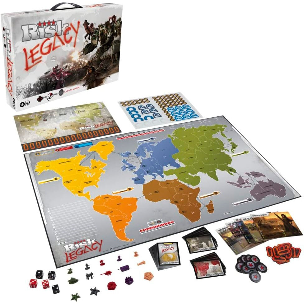 Spanskt Risk Legacy Brädspel - Strategi, 2-5 spelare, omspelbart