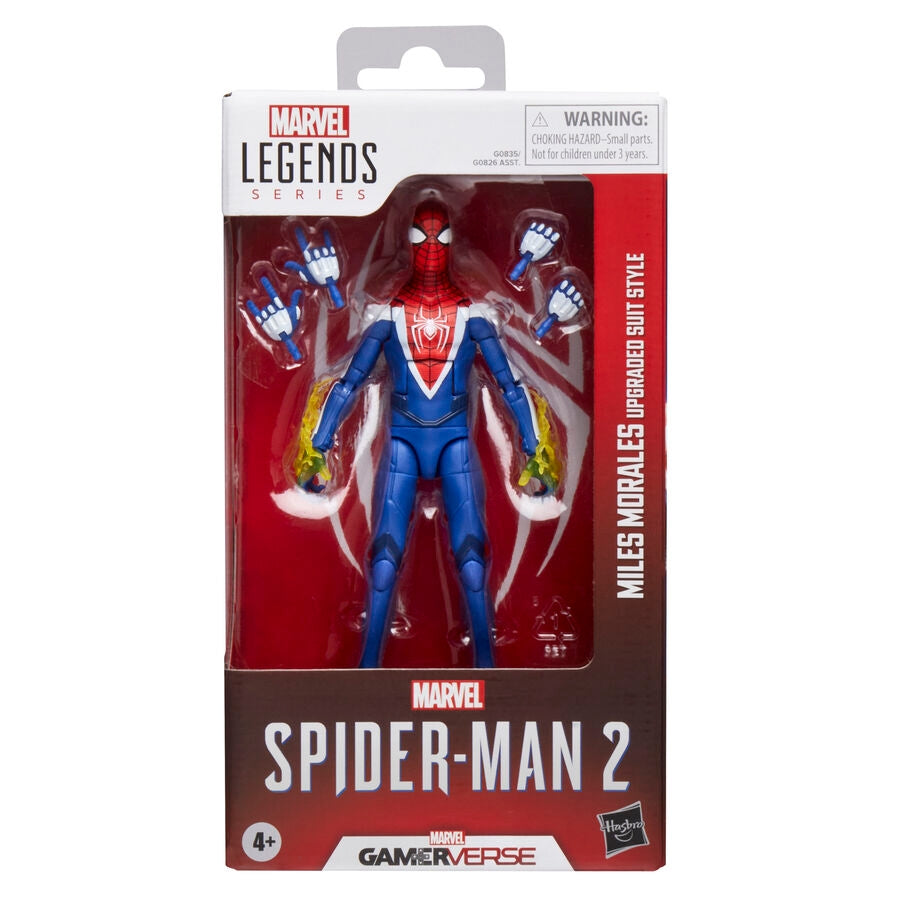 Spider-Man 2 Miles Morales uppgraderad kostymfigur, 15 cm