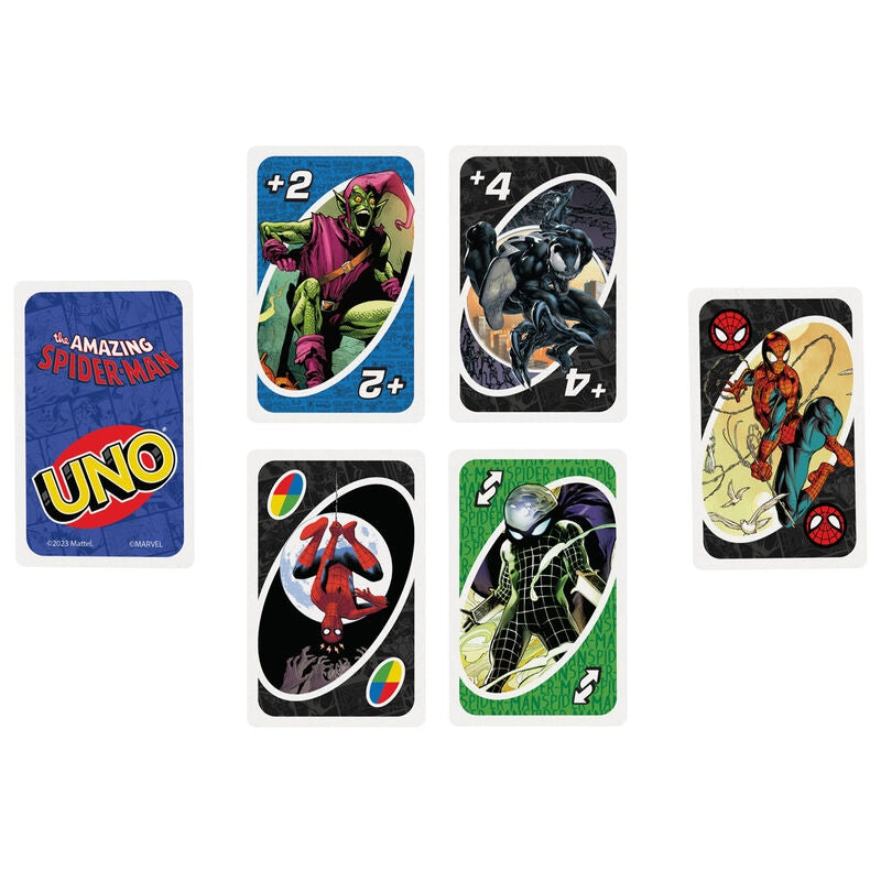Spiderman UNO-kortspel för familjekul, 2-10 spelare