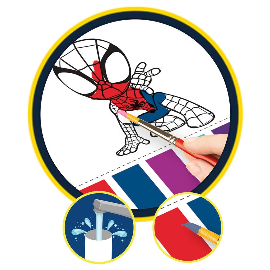 Spidey Roll & Go målarstation för barn, bärbar konstset