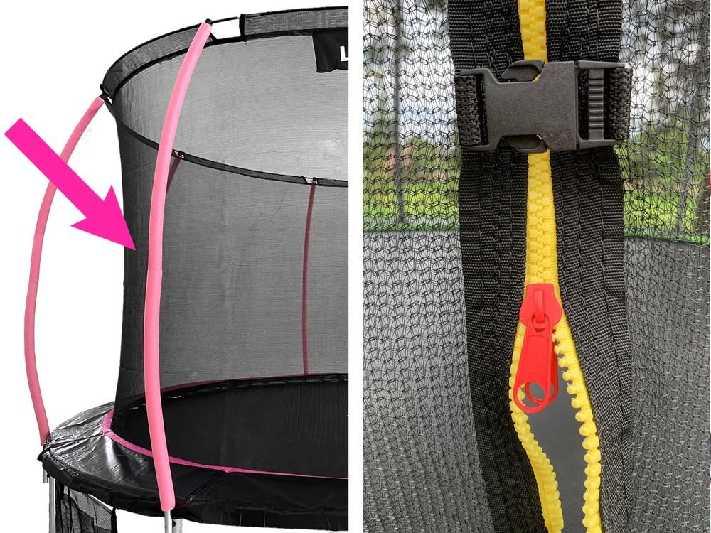 Sport Max 14 fod pink trampolin indernet - sikkert og sjovt!