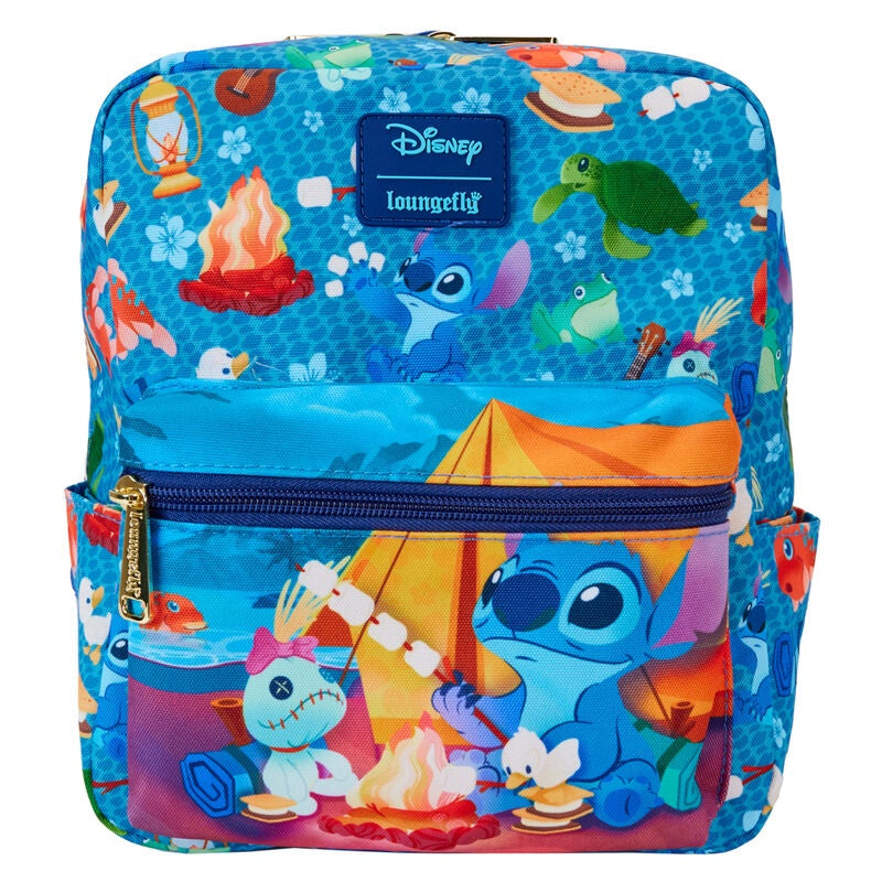 Stitch Camping Cuties Plyschleksak, 24 cm Storlek