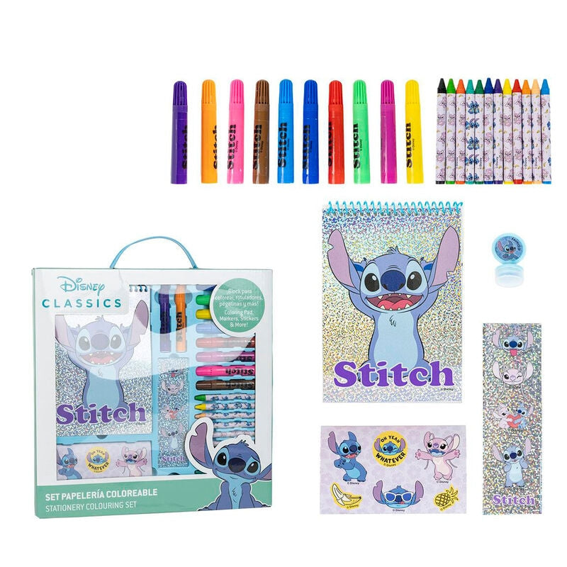 Stitch Coloring Brevpapper Set för barn, 10-delad samling