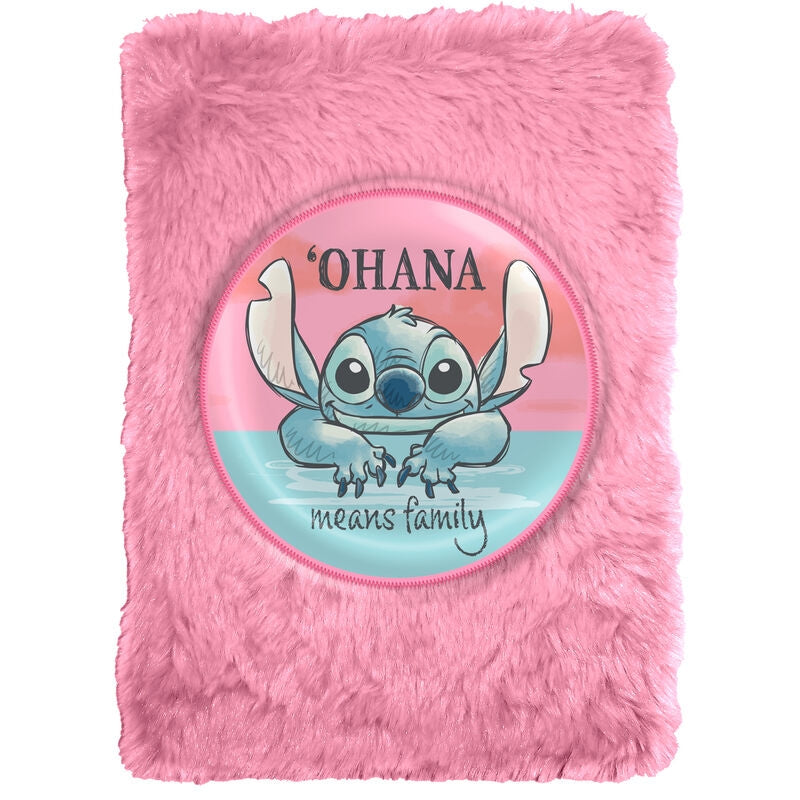Stitch Plush Notebook, mjukt omslag, 8,5 x 11 tum