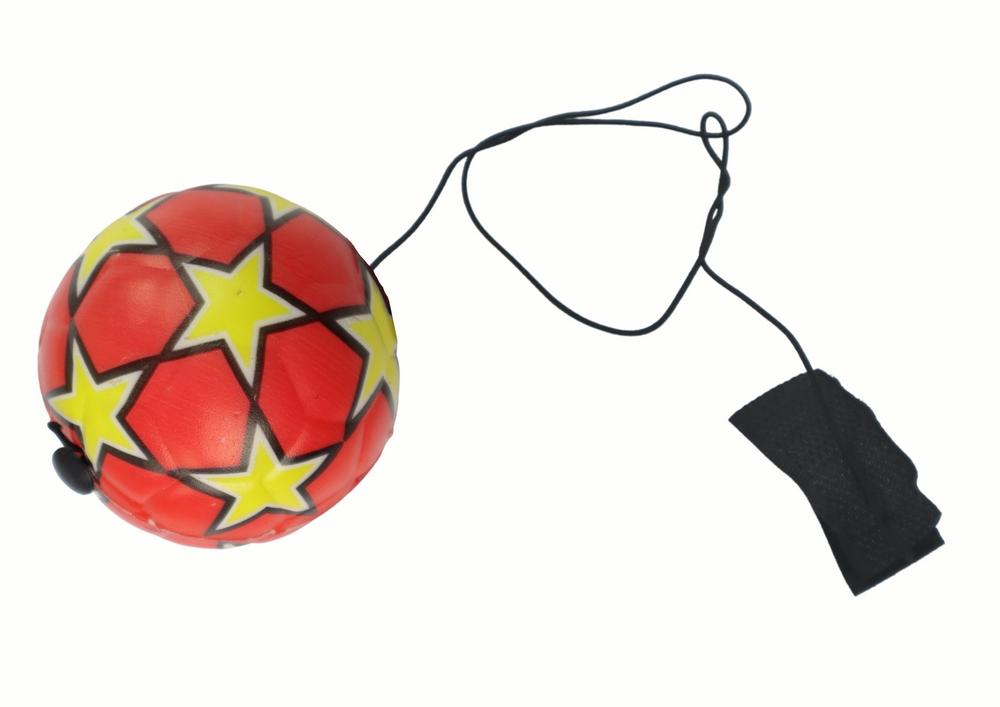 Studsande PU-fotboll med Jojo Elastic Band, 6 cm, Red Stars