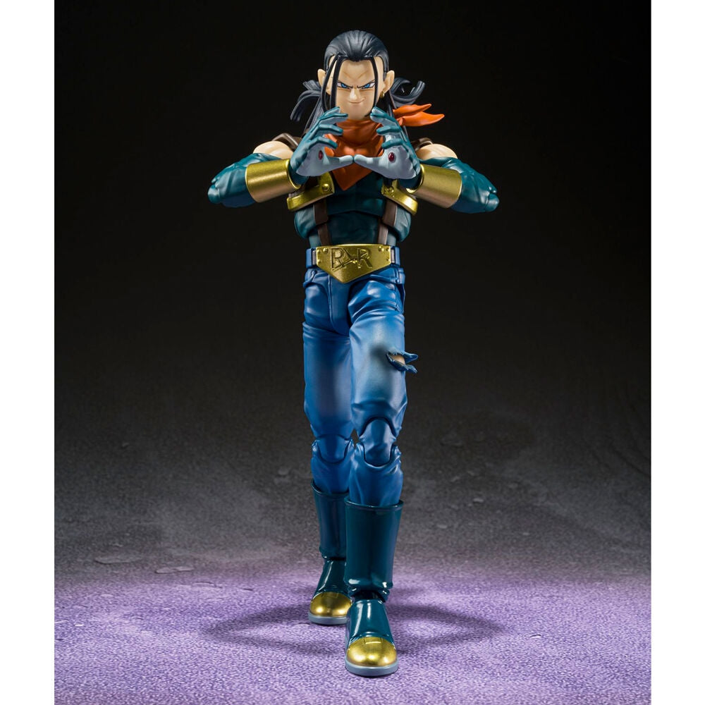 Super Android 17 Figuarts-figur, 20 cm samlarleksak