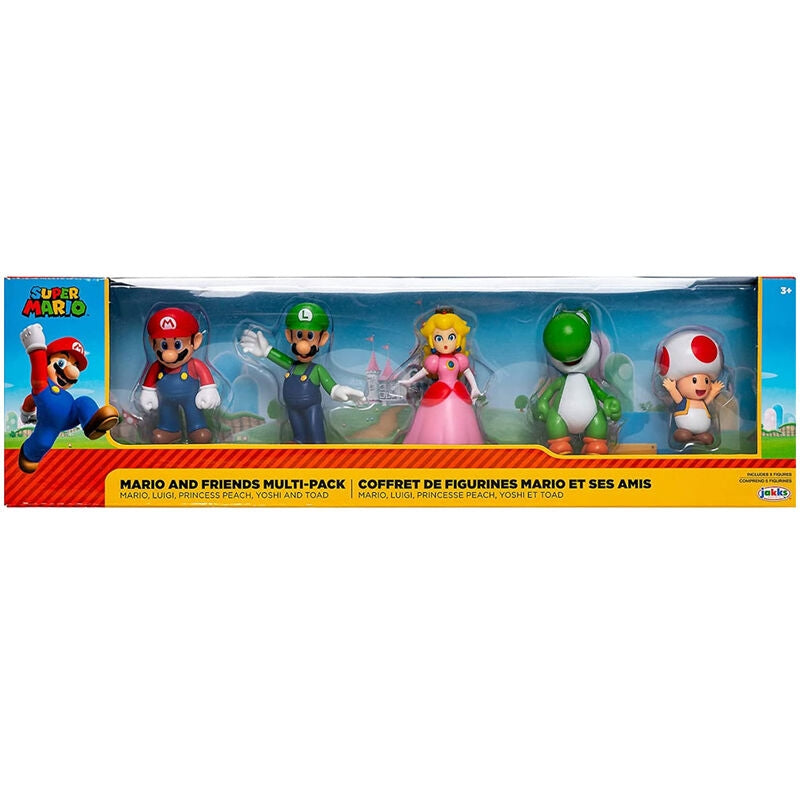 Super Mario 5-figursset, 6 cm samlarleksaker