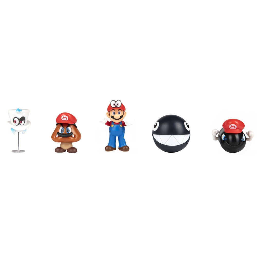 Super Mario Bros Action Figures Pack, 5 delar, 6,5 cm