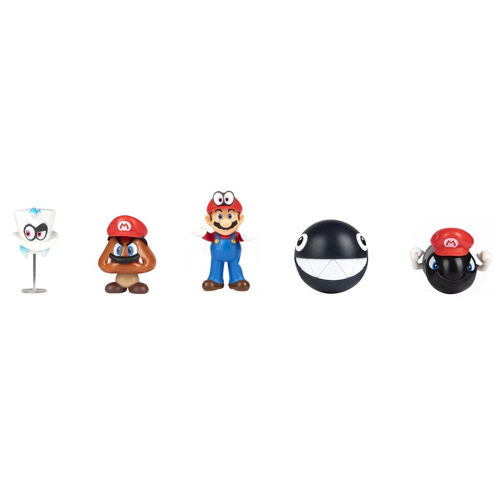 Super Mario Bros Action Figures Pack, 5 delar, 6,5 cm