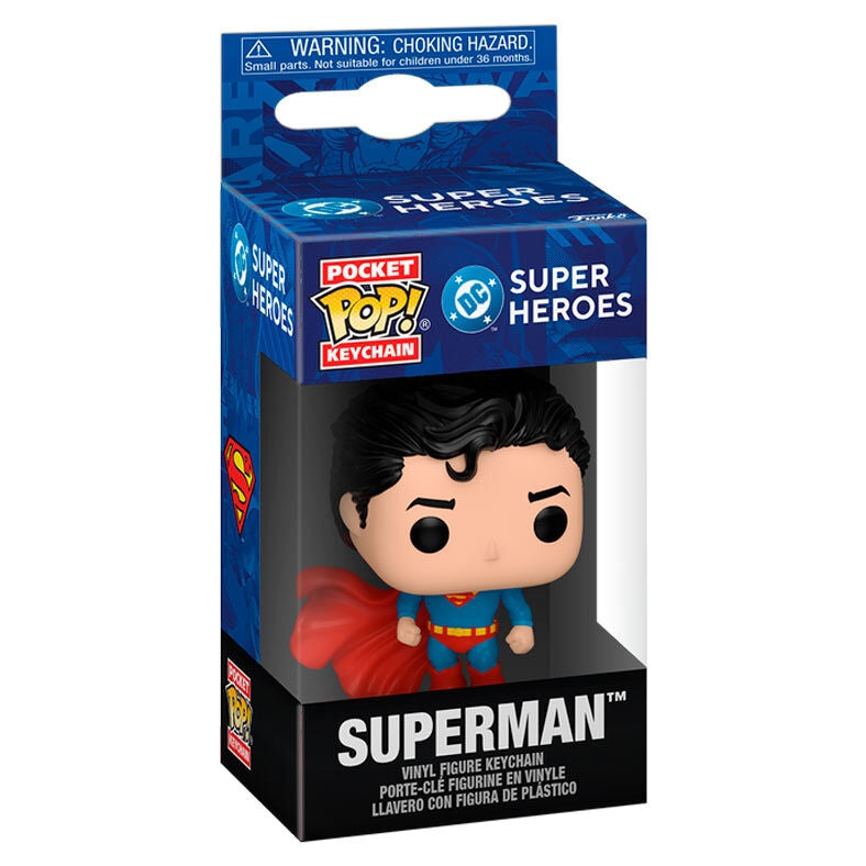 Superman Pocket POP-nyckelring - samlarfigur, rolig present