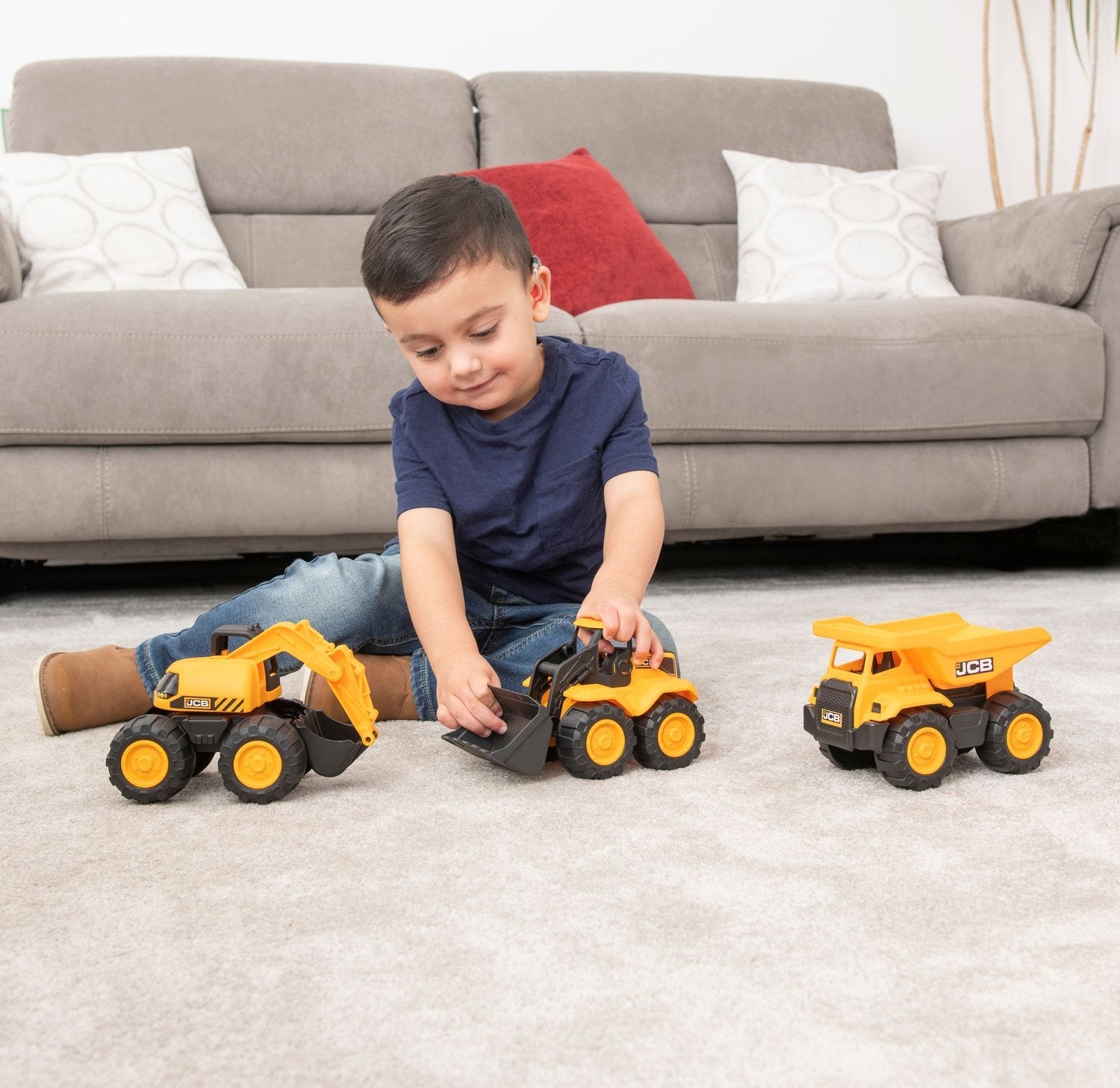 Teamsterz Jcb Trucks Sæt, 3 stk, 18Cm