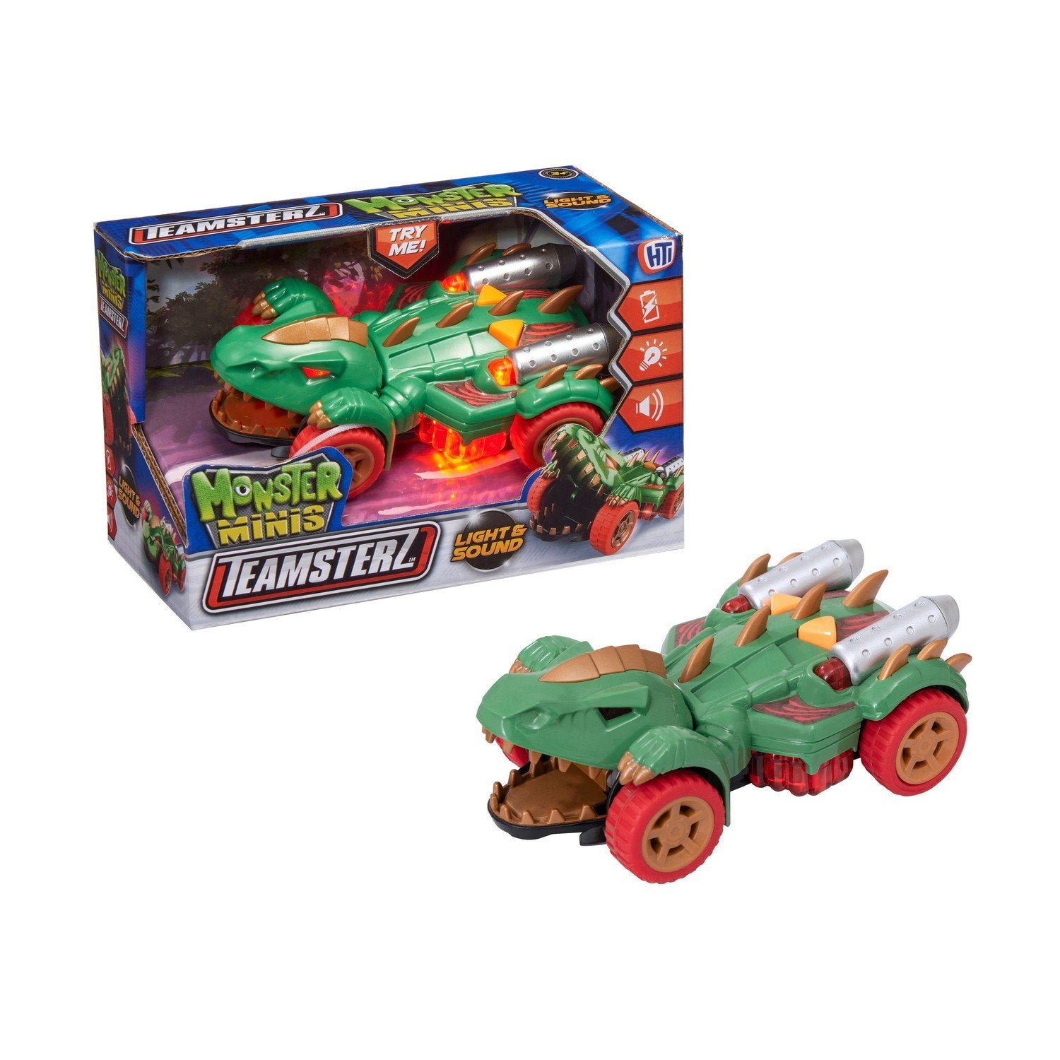 Teamsterz Mighty Machine Dino Bil Med Lys Og Lyde, 12,5 Cm