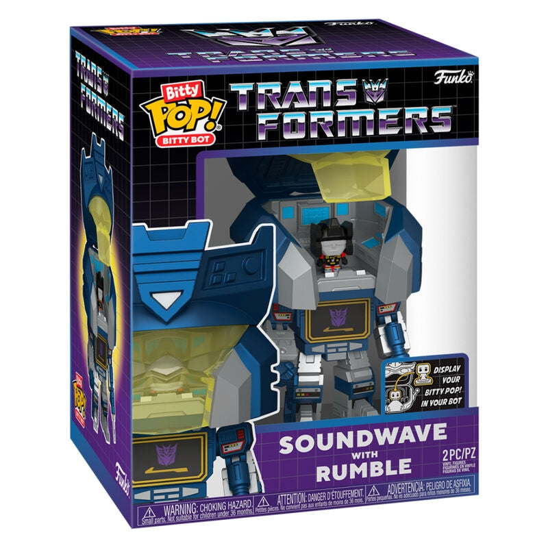 Transformers Bitty Bots Figur Soundwave med Rumble, 2-pack