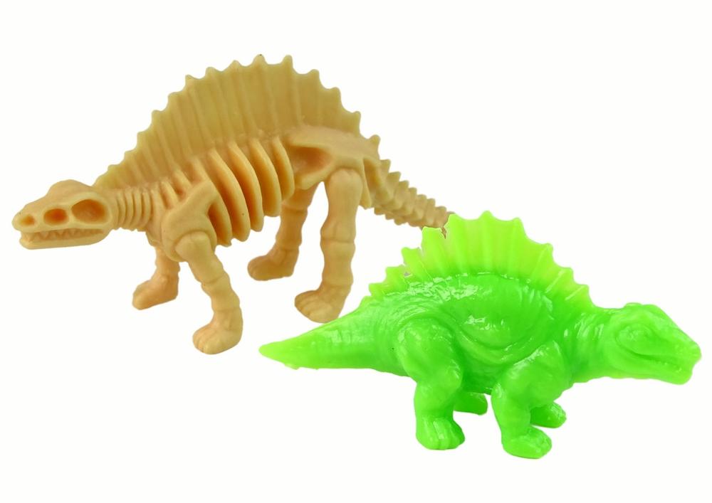 Transparent Dino Egg med 2 realistiske figurer