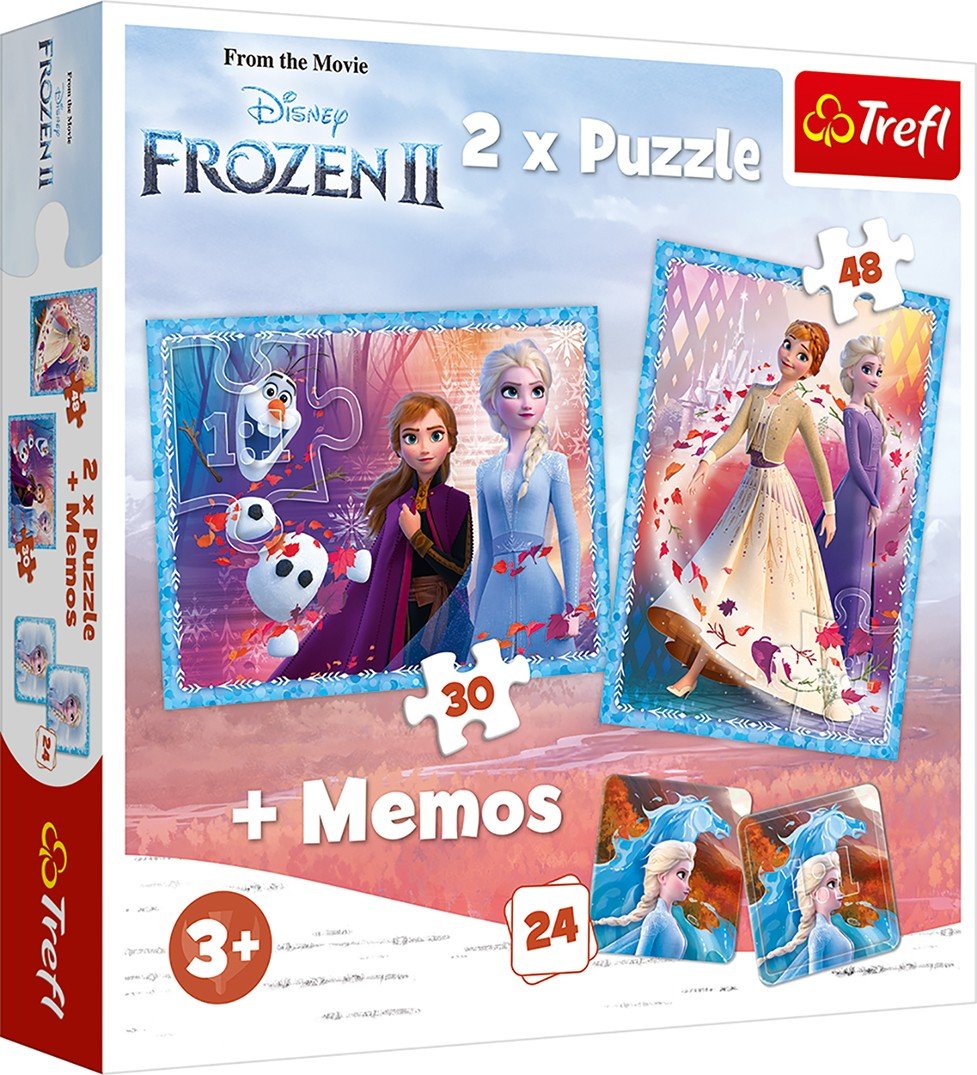 Trefl Frozen Pussel Set Med Memo Cards Frozen Ii