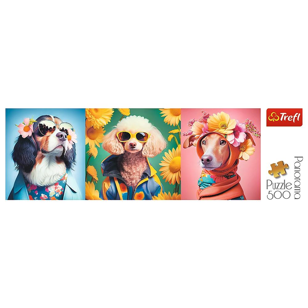 Trefl Panoramic Puzzle Dogs 500 st