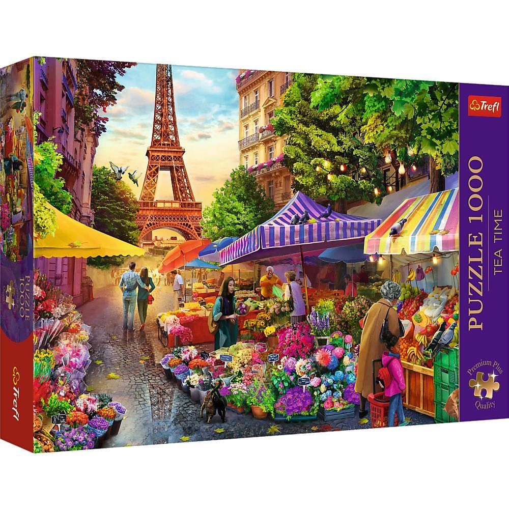 Trefl Premium Plus Pussel Blomstermarknad, Paris, 1000 st