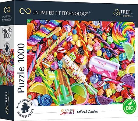 Trefl Prime Puzzle Color Splash Cubic Gradient Lollies og slik, 1000 stykker