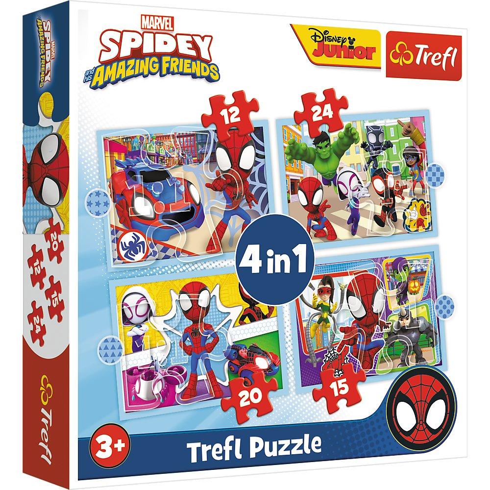 Trefl Spider-Man Puslespil Sæt 4I1 Spidey