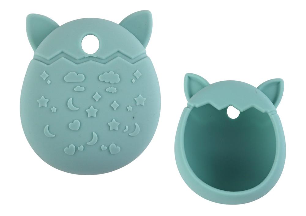 Turquoise Cat silikonfodral för Tamagotchi och småsaker