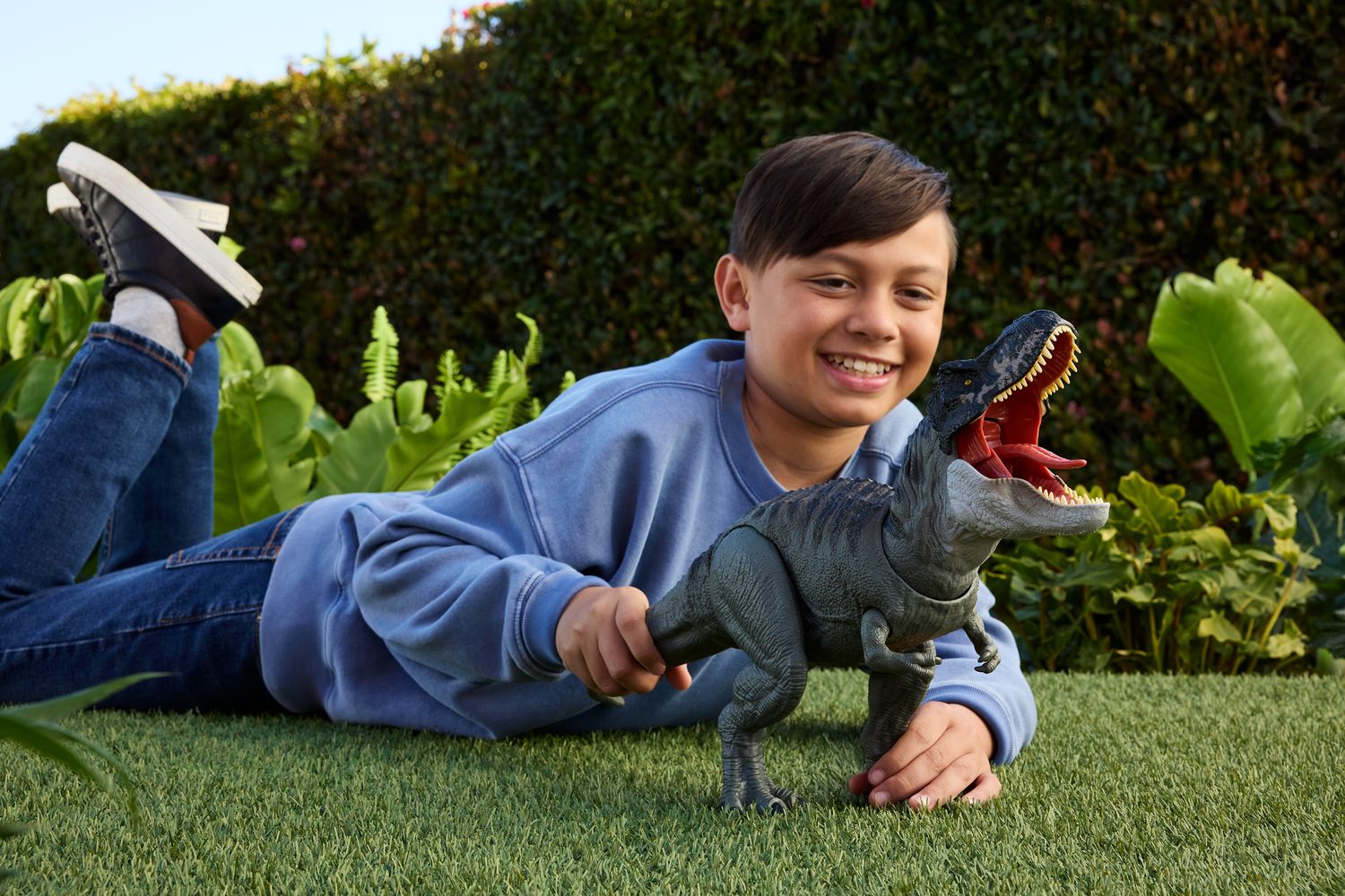 Tyrannosaurus Rex dinosaurieleksak, lysande käkar, ljudeffekter