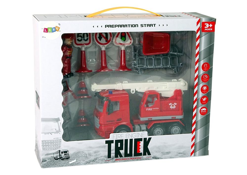 Ultimate Fire Brigade Set: Crane, Road Signs & Firefighter Fun