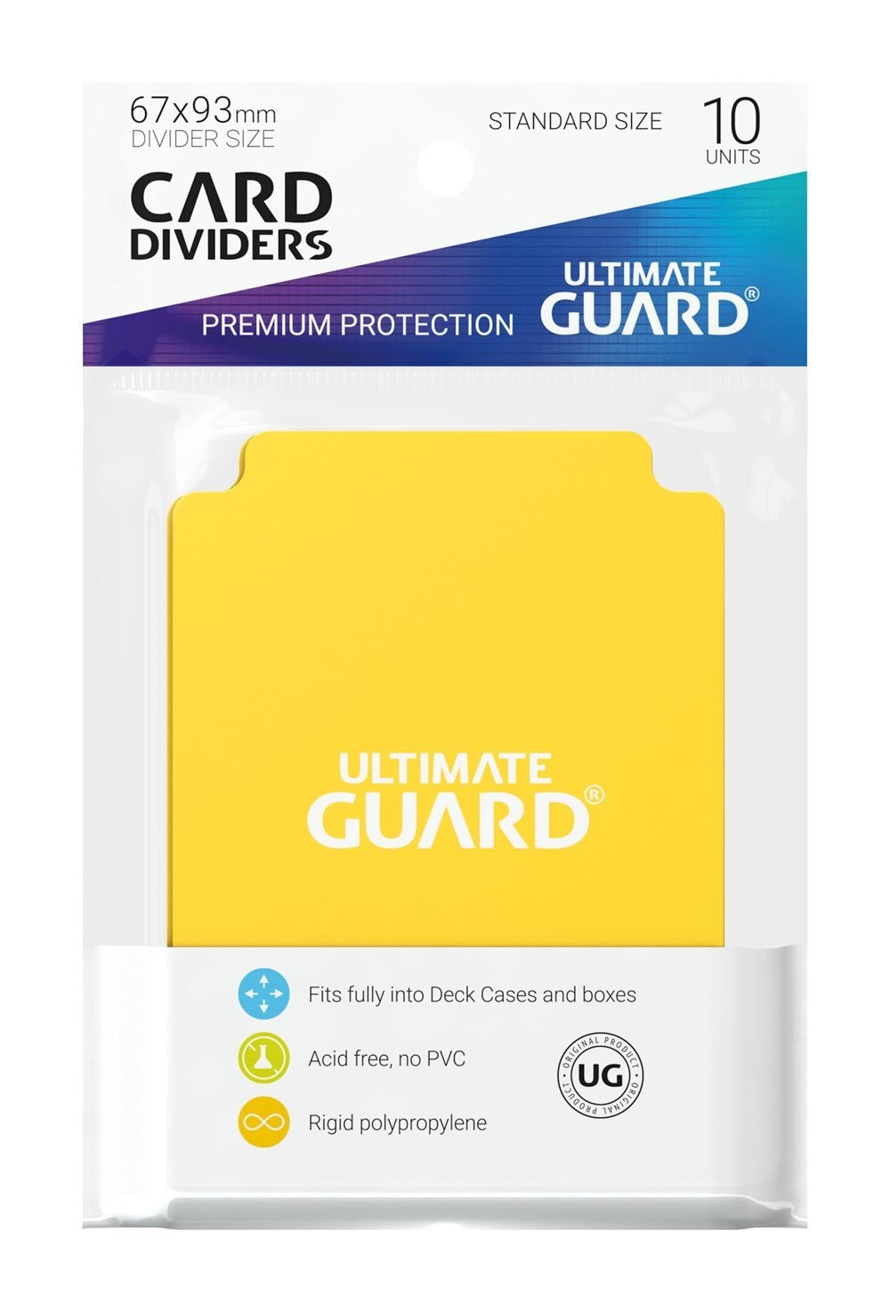 Ultimate Guard Card Dividers Standardstørrelse Gul (10)