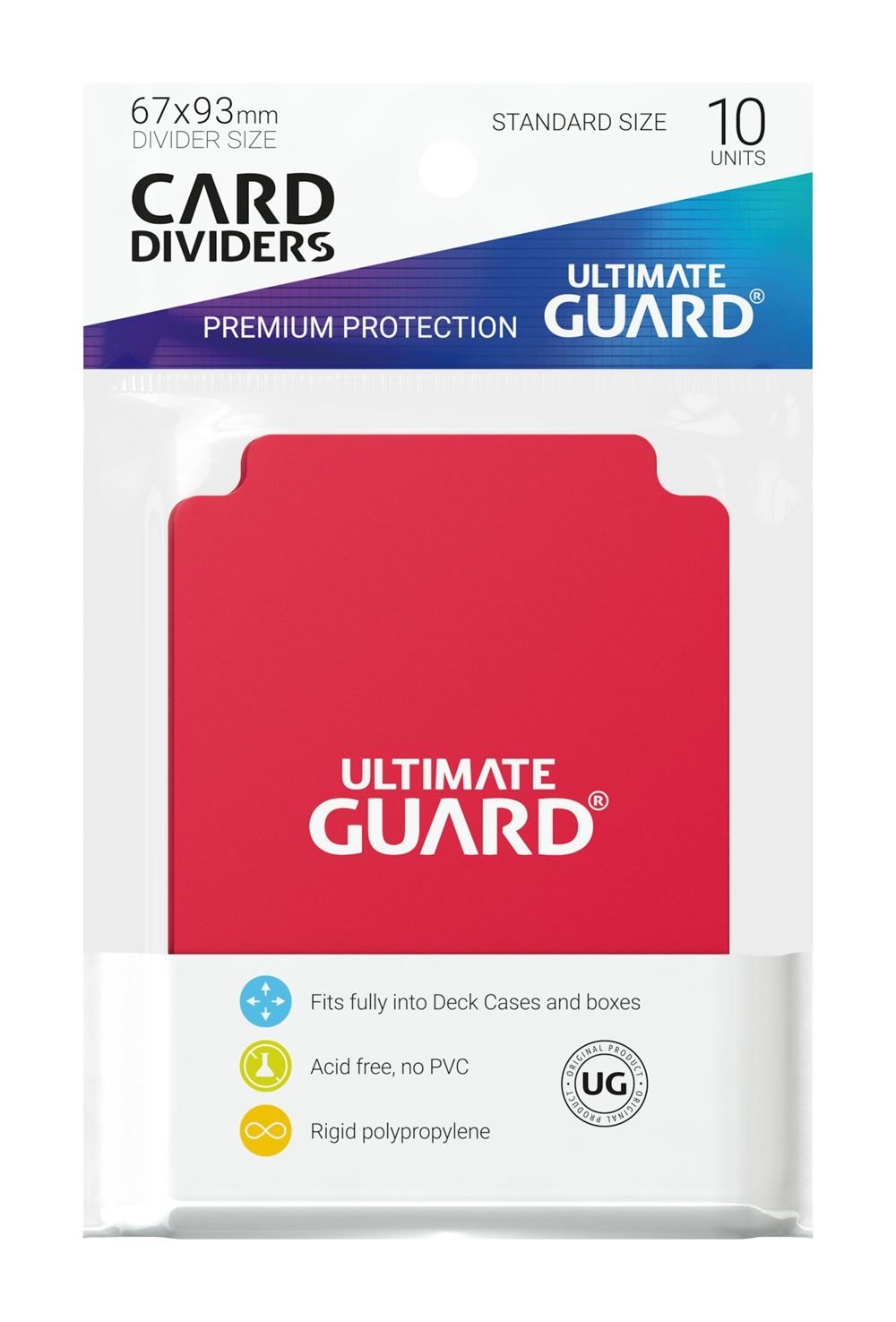 Ultimate Guard Card Dividers Standardstorlek Röd (10)