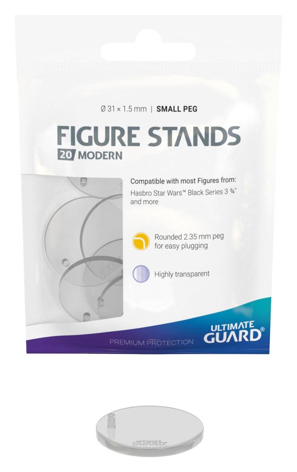 Ultimate Guard Figur Stands Small Peg Modern (20 styk)