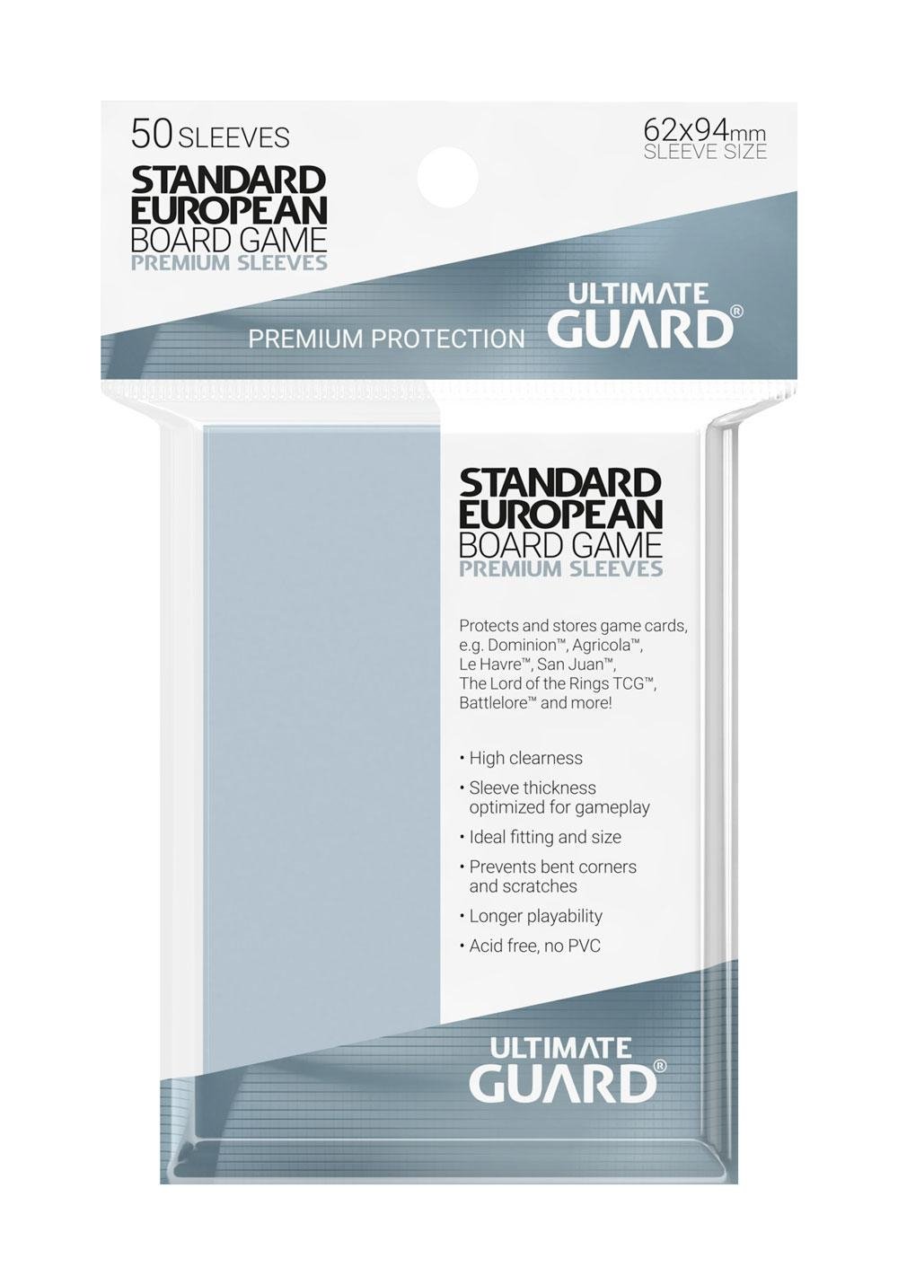 Ultimate Guard Premium bløde ærmer til brætspilskort Standard European (50)