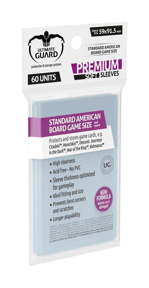 Ultimate Guard Premium bløde ærmer til brætspilskort Standard American (60)