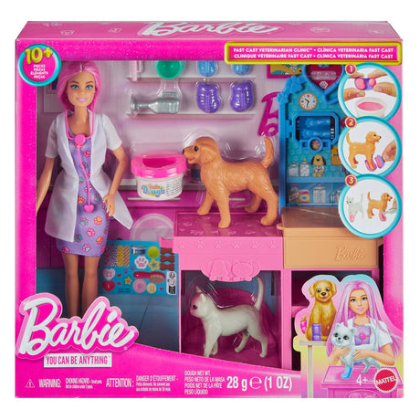 Veterinärlekset med veterinärdocka, djur och tillbehör