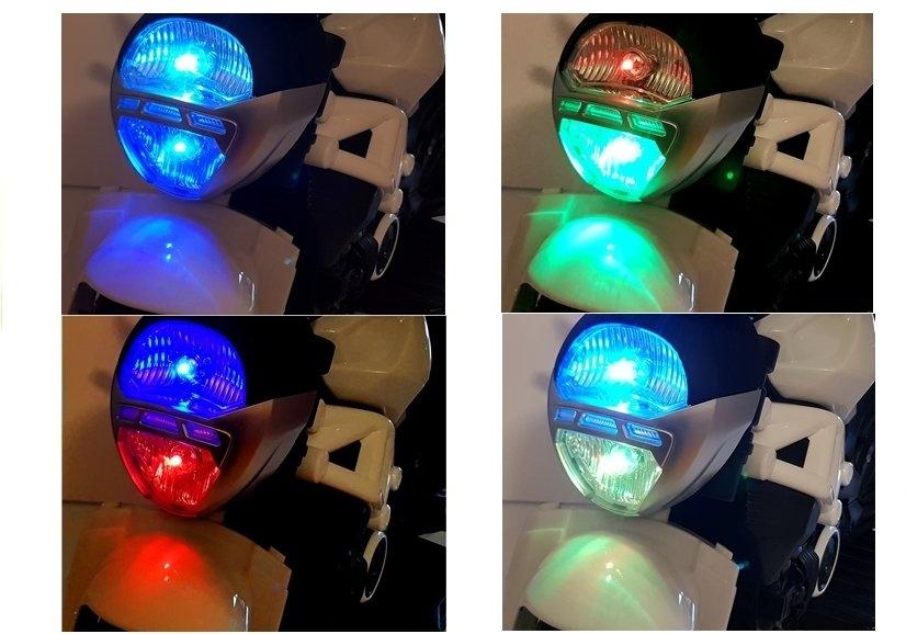 Hvid GTM1188 Batterimotorcykel: Realistisk design, LED-lys