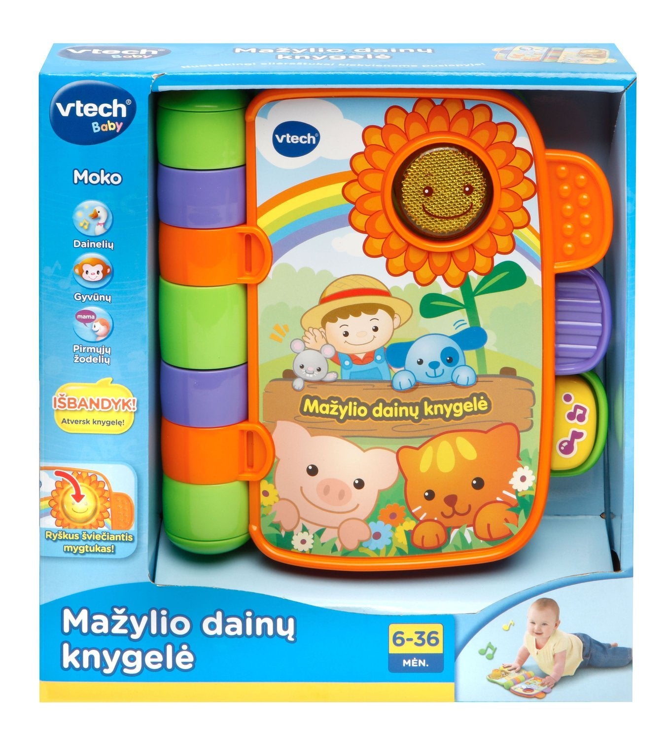 Vtech Interactive Toy Babys første historierim (på litauisk.)