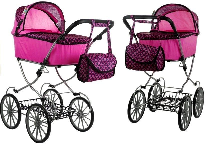 XL Rosa Retro Dolls Buggy Alice: Justerbar, snygg och rolig!