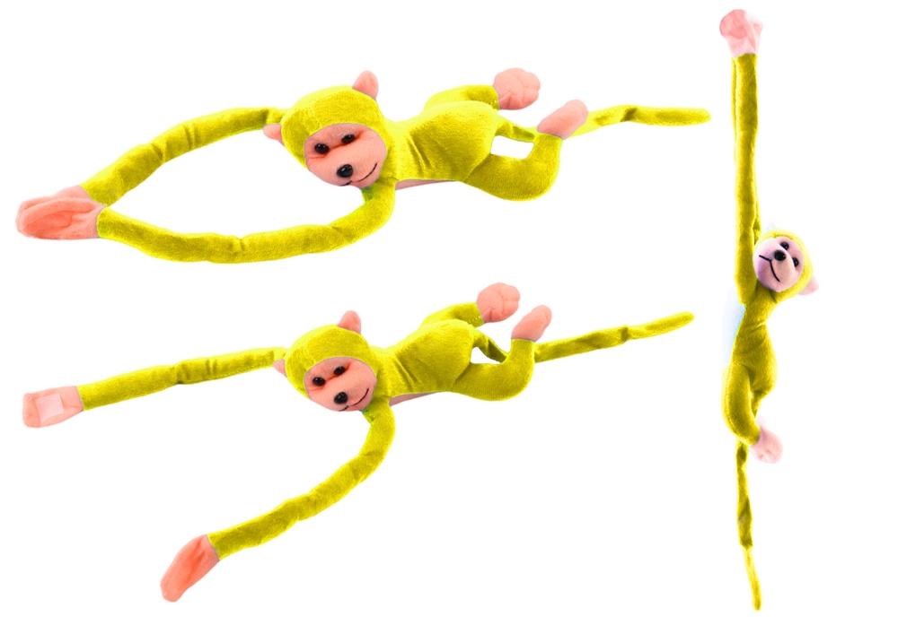 Yellow Plysch Monkey Mascot med ljud, 60 cm – Kram & Lek!