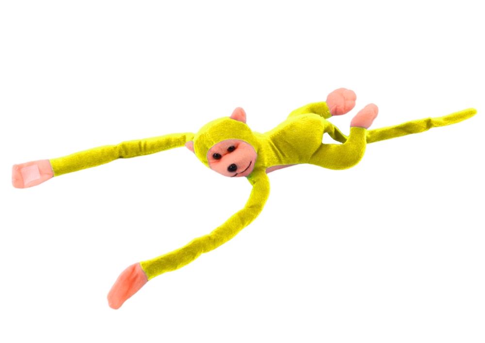 Yellow Plys Monkey Mascot med lyd, 60 cm – Kram &amp; Leg!