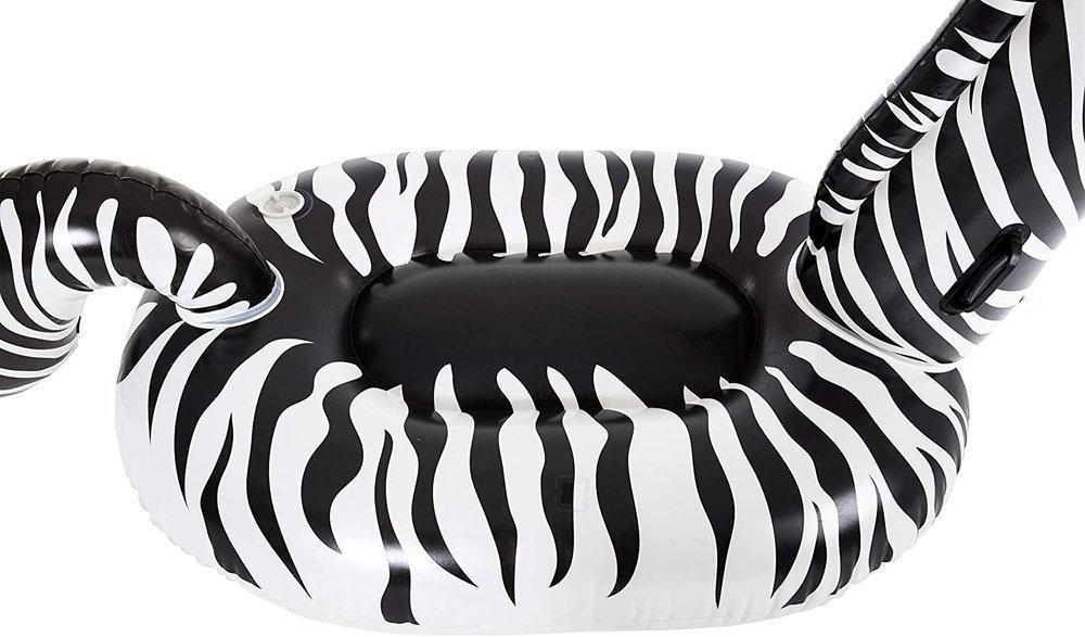 Zebra Uppblåsbar Madrass med LED-ljus, 254x142 cm