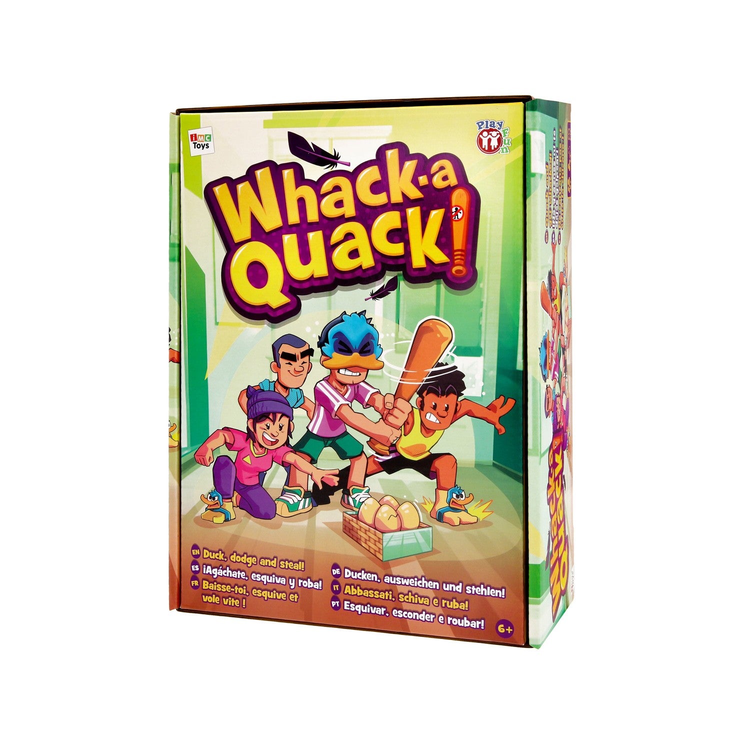 Ögonbindel-anka-sällskapsspel, uppblåsbar hammare, 2-6 spelare