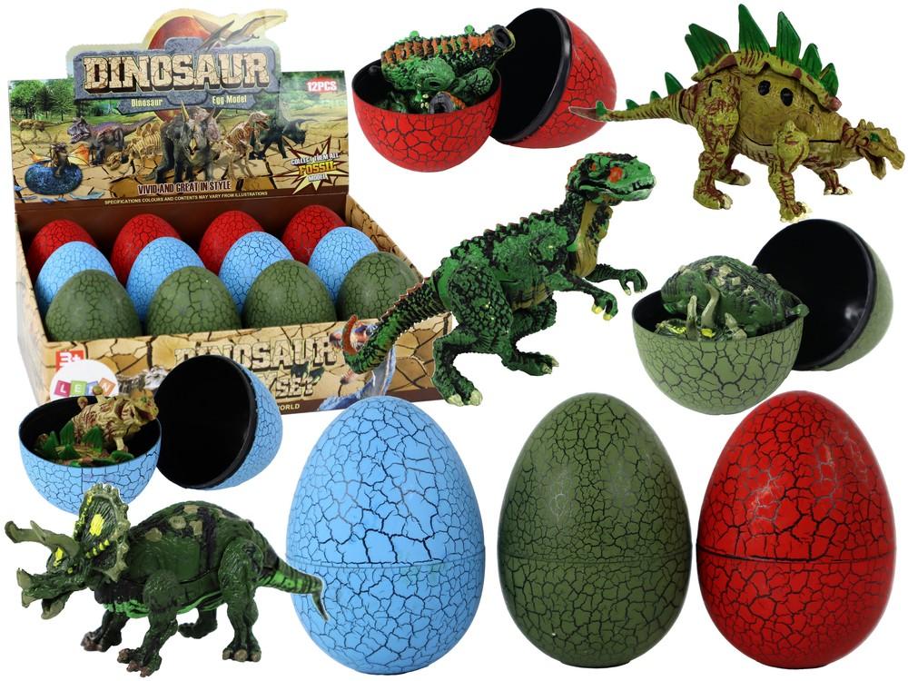 Overrask dinosauræg: 3 farver, 9 cm, saml og opdag!